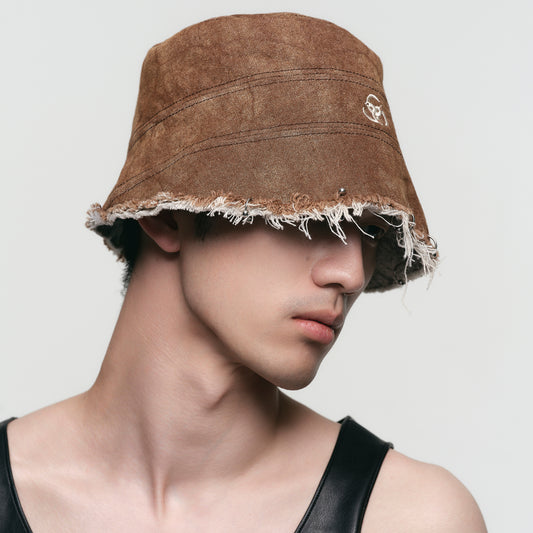 Triple Serpent Loop Pierced Reversible Bucket Hat