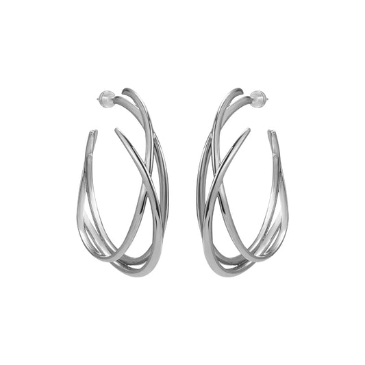 Wrapped Spike Hoop Earrings