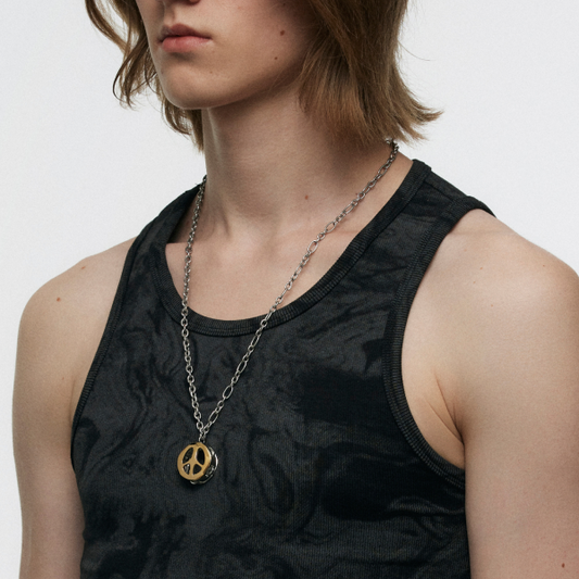 Hand Drum Sweater Necklace