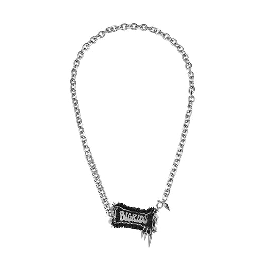 BIG KIDS Graffiti Denim Necklace