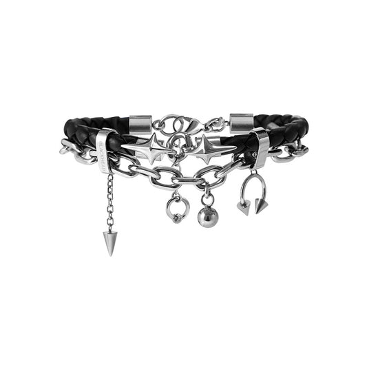 Starburst Spliced Double-Layer Bracelet