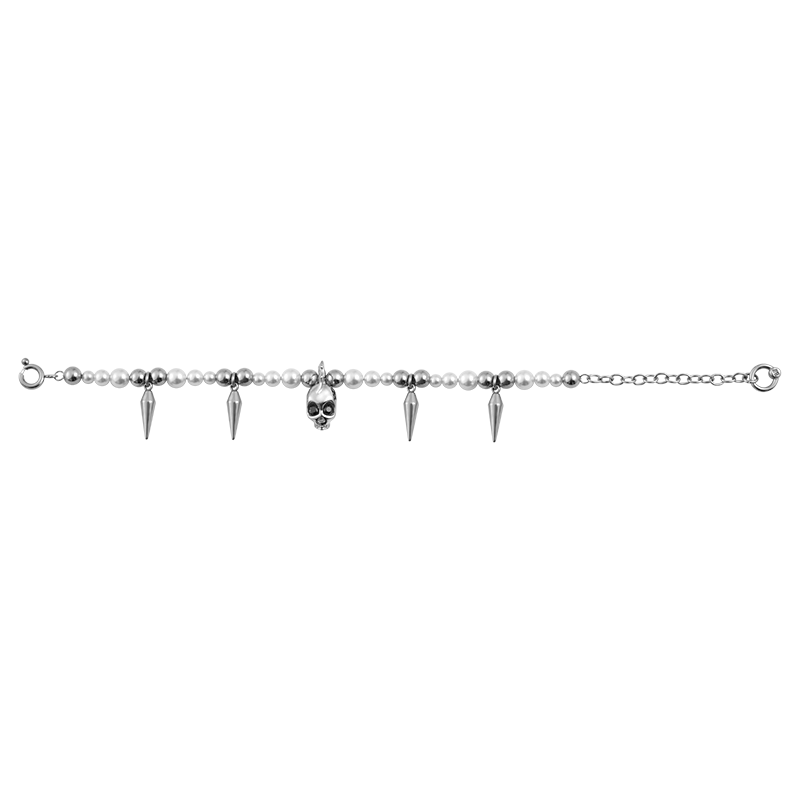 Beaded Siren Skull Bracelet