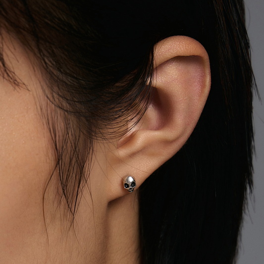 S925 Mini Skull Stud Earrings