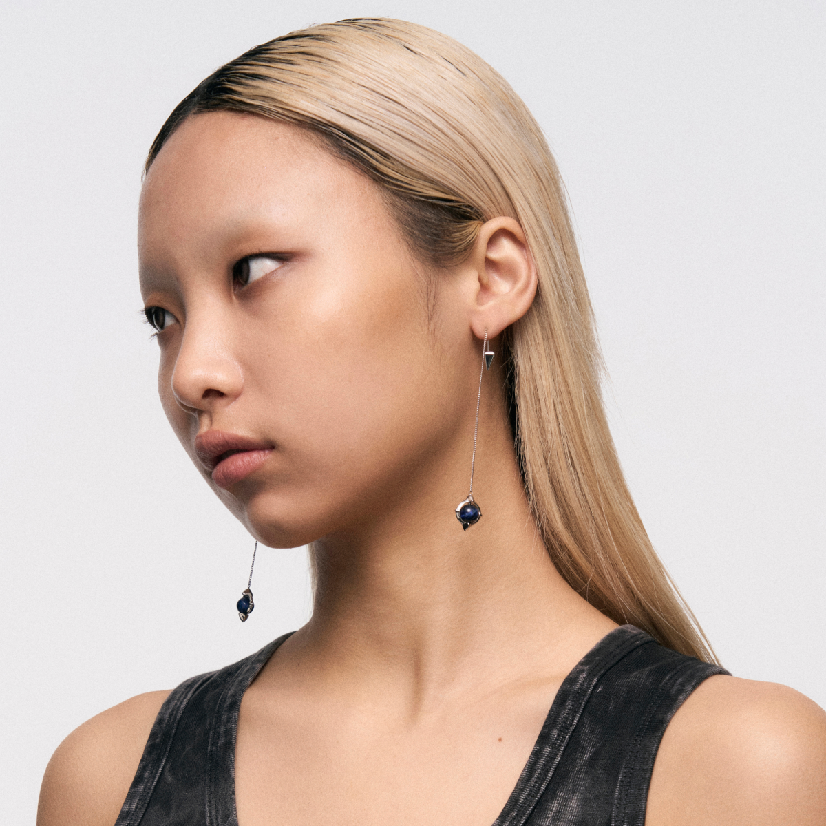 Blue Tiger Eye Cosmic Eye Ear Chains