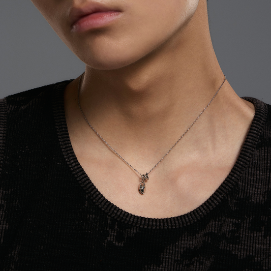 S925 Punk Skull Necklace