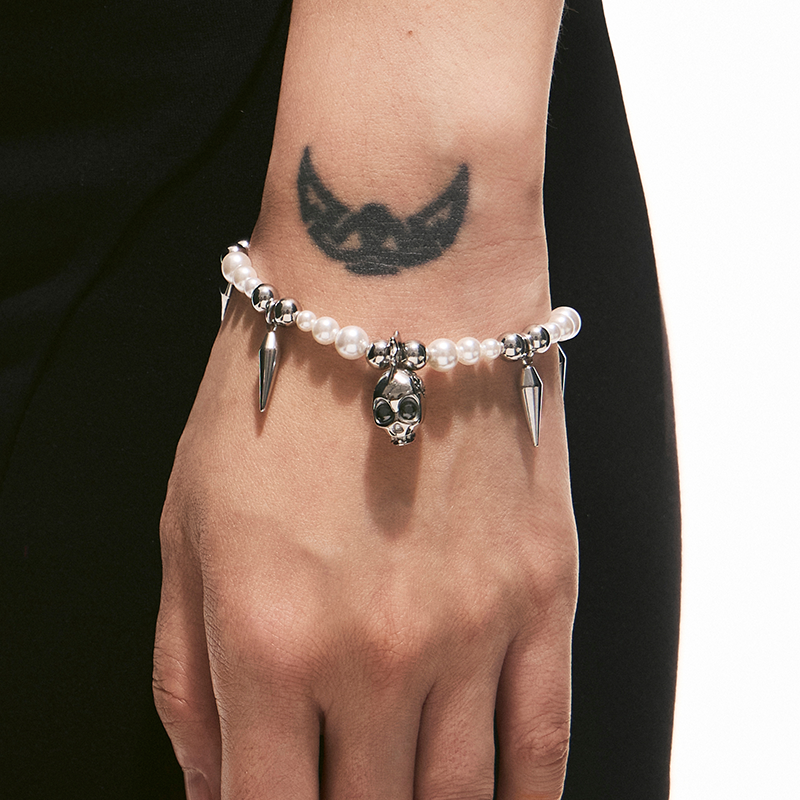 Beaded Siren Skull Bracelet