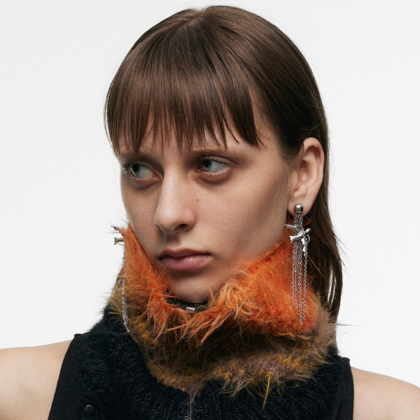 Gradient Color Zippered Neck Warmer
