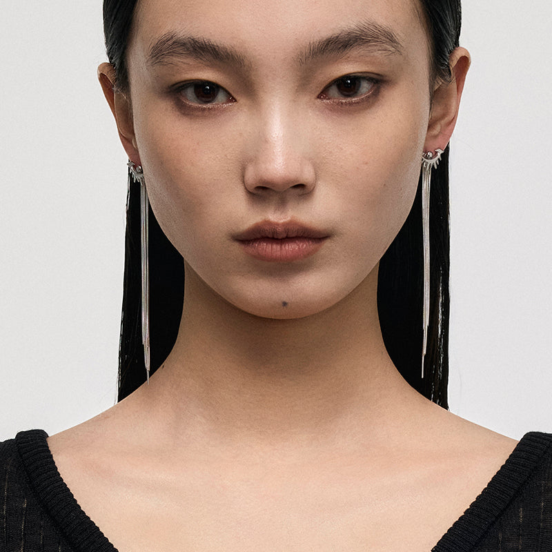 Punk Eye Tassel Earrings