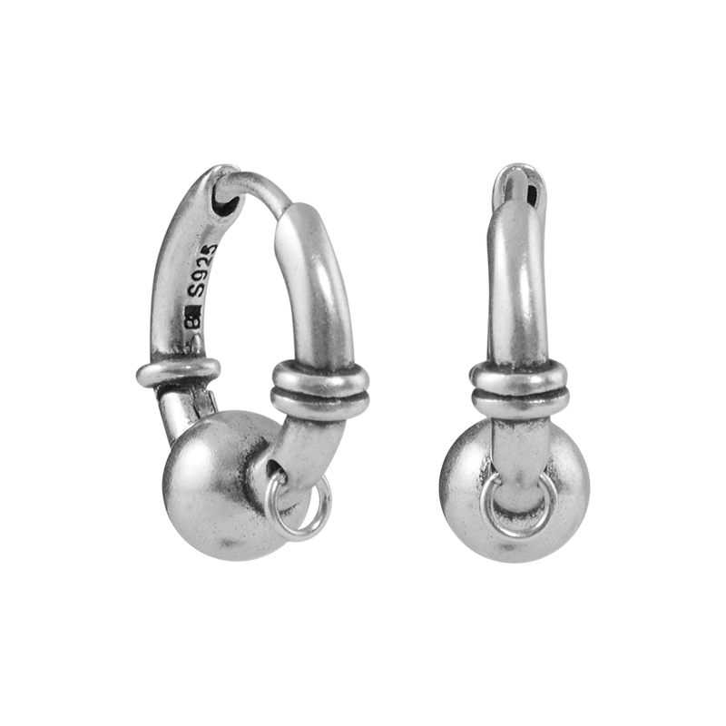 S925 Piercing Ball Earrings