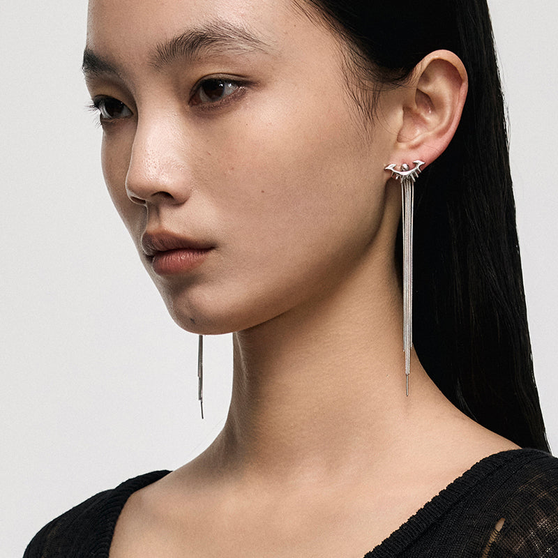 Punk Eye Tassel Earrings