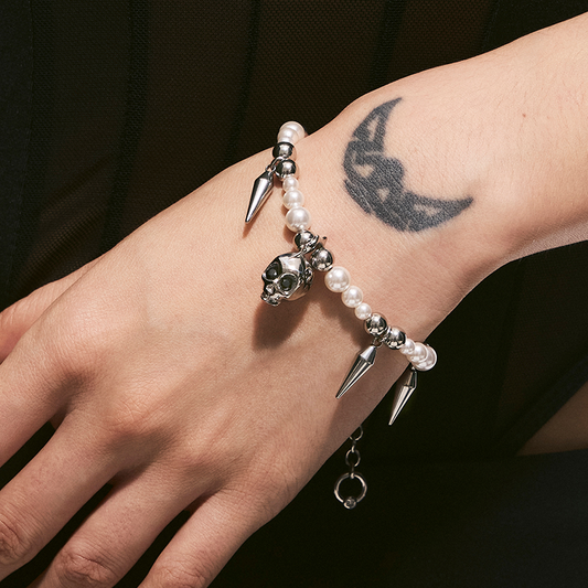 Beaded Siren Skull Bracelet