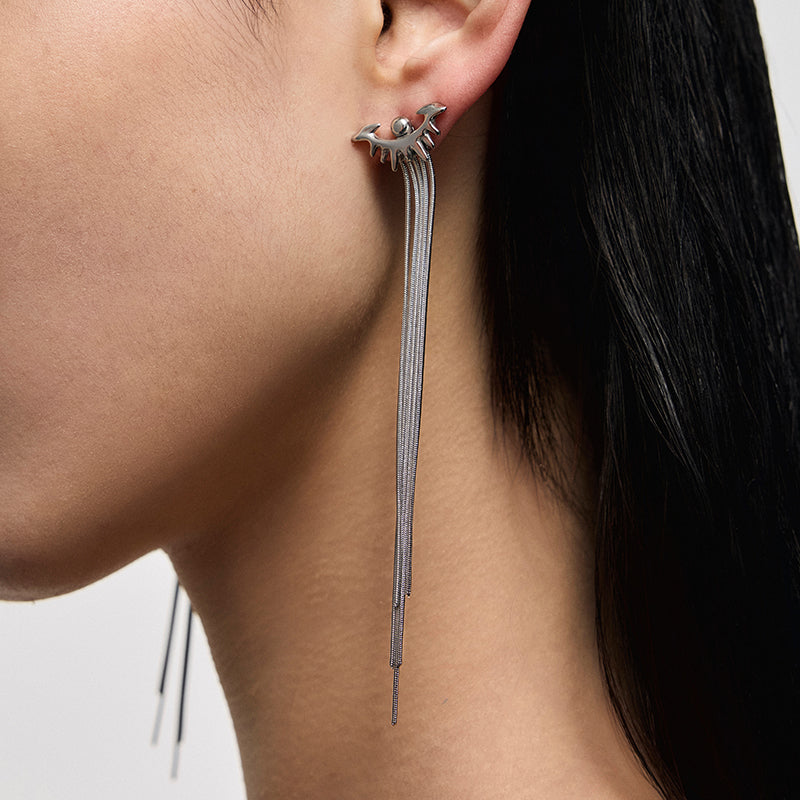 Punk Eye Tassel Earrings