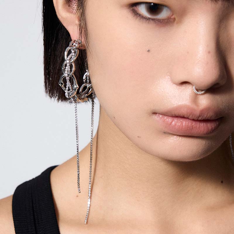 Knight Armor Chain Earrings