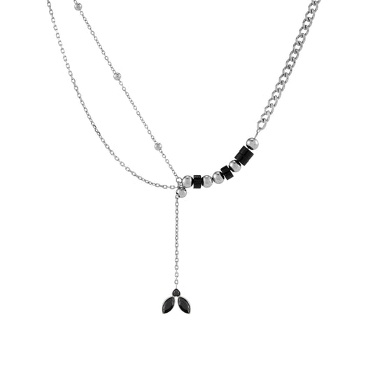 Adjustable Punk Moth Inlay Necklace