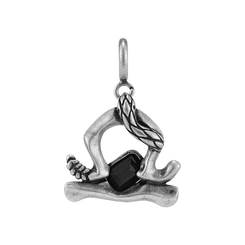 Silver Snake Zodiac Necklace Pendant