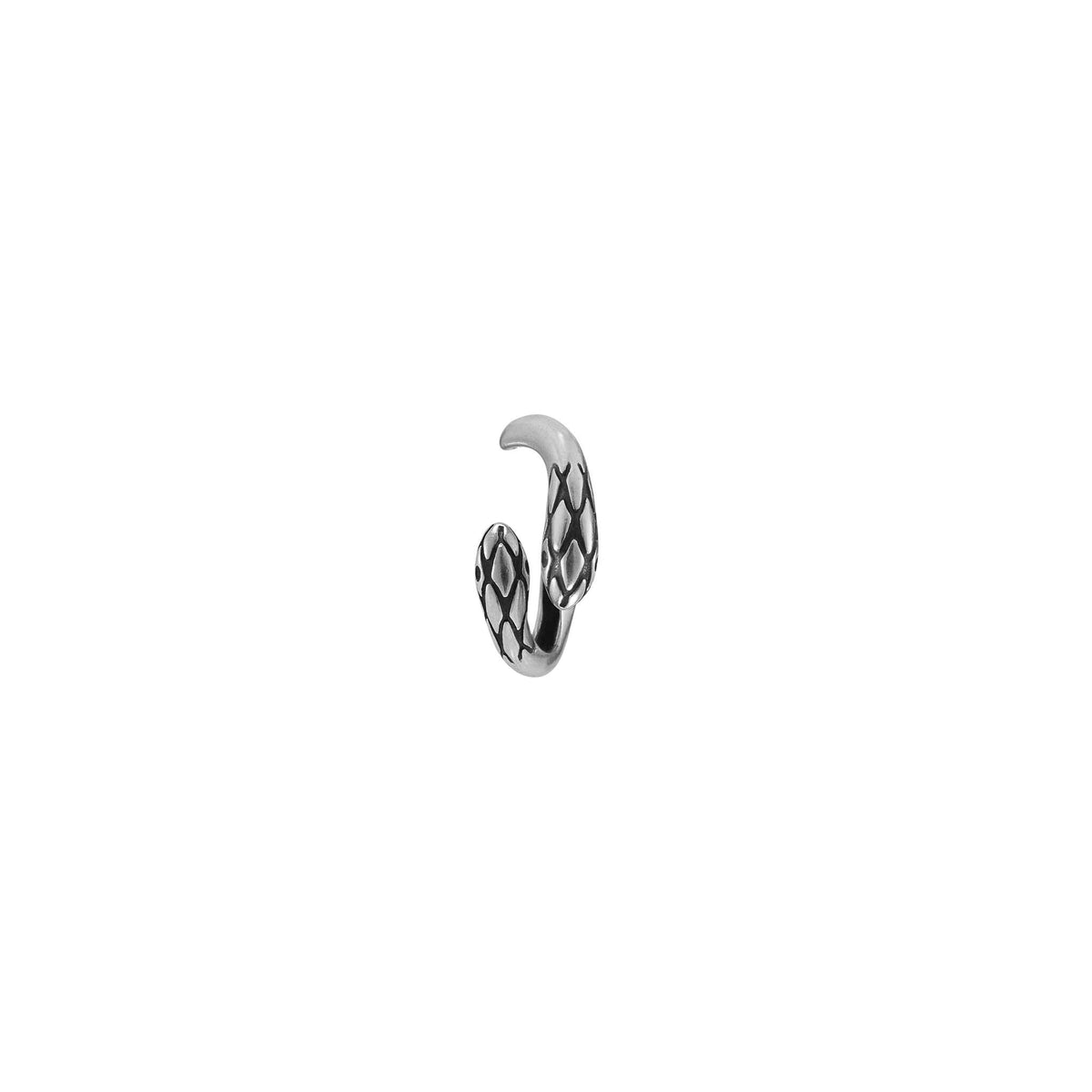 S925 Double-Headed Serpent Ear-Wrap Stud Earring (Single), view 5