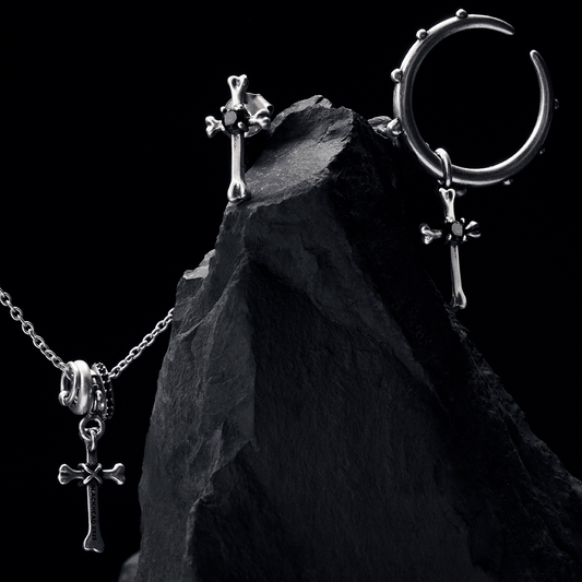 S925 Cross Pendant Pinky Ring