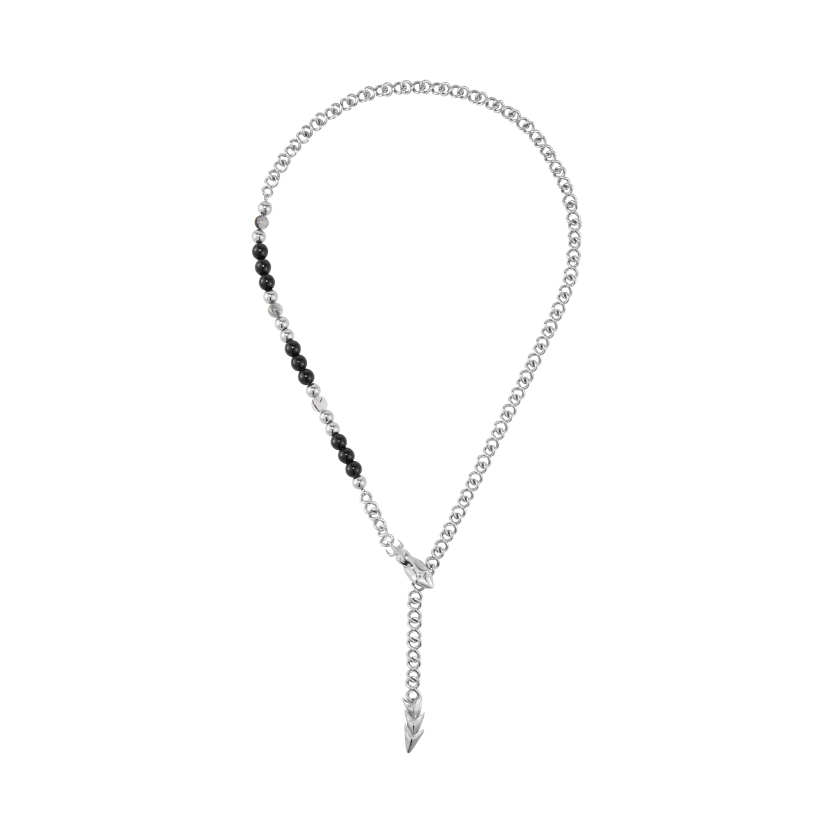 Black Onyx Snake-Shaped Necklace