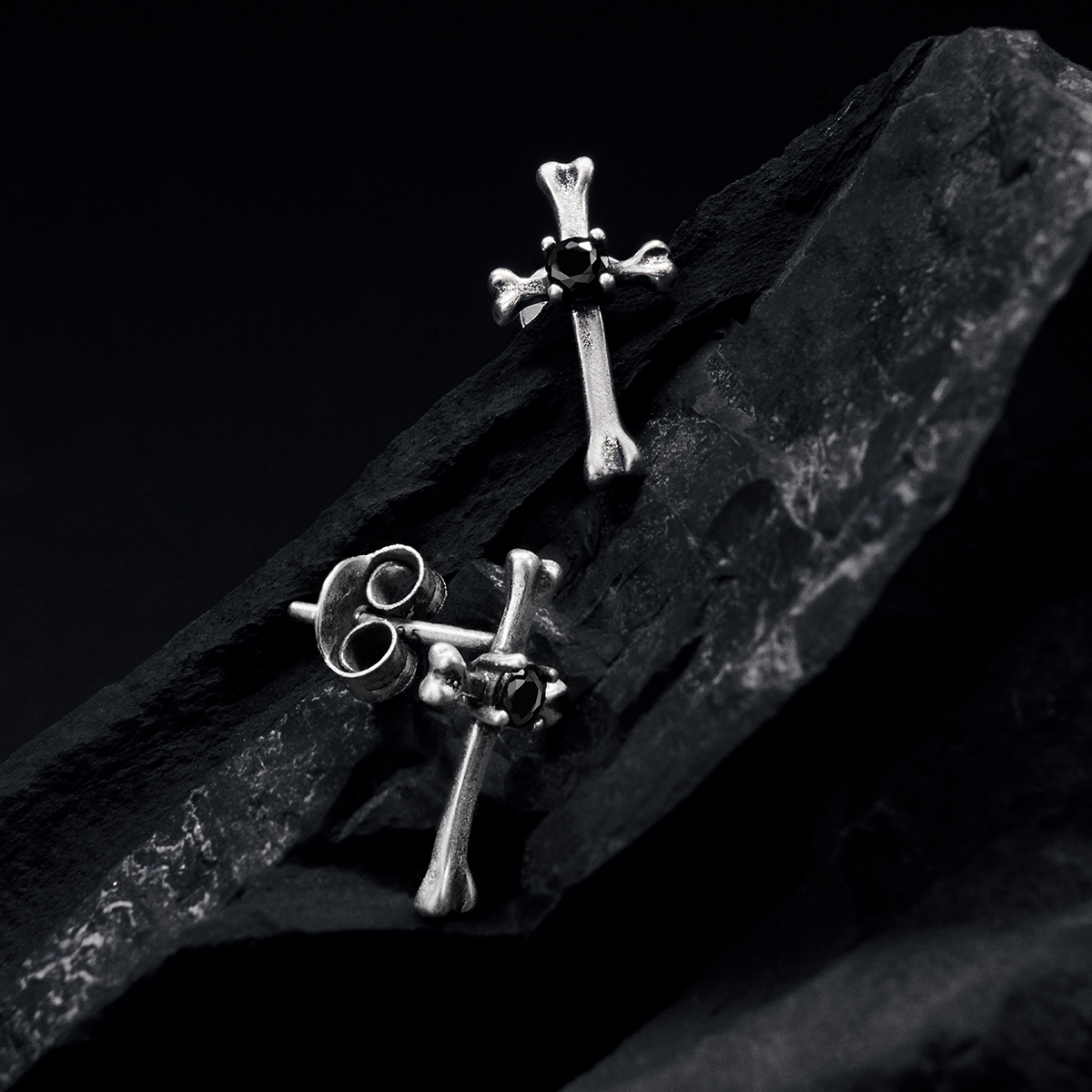 S925 Mini Cross Stud Earrings