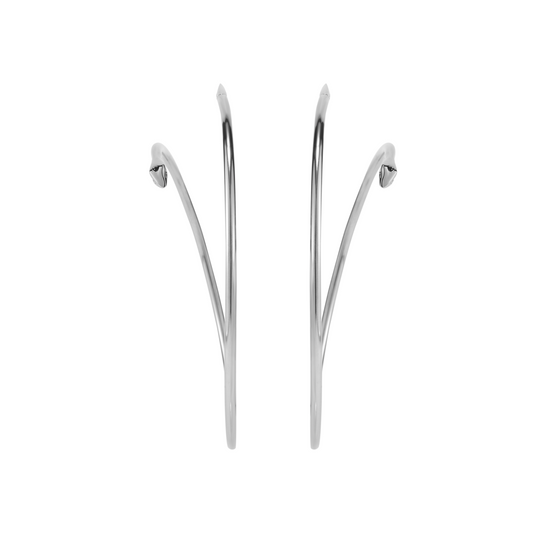 Snake-Shaped Large Hoop Earrings