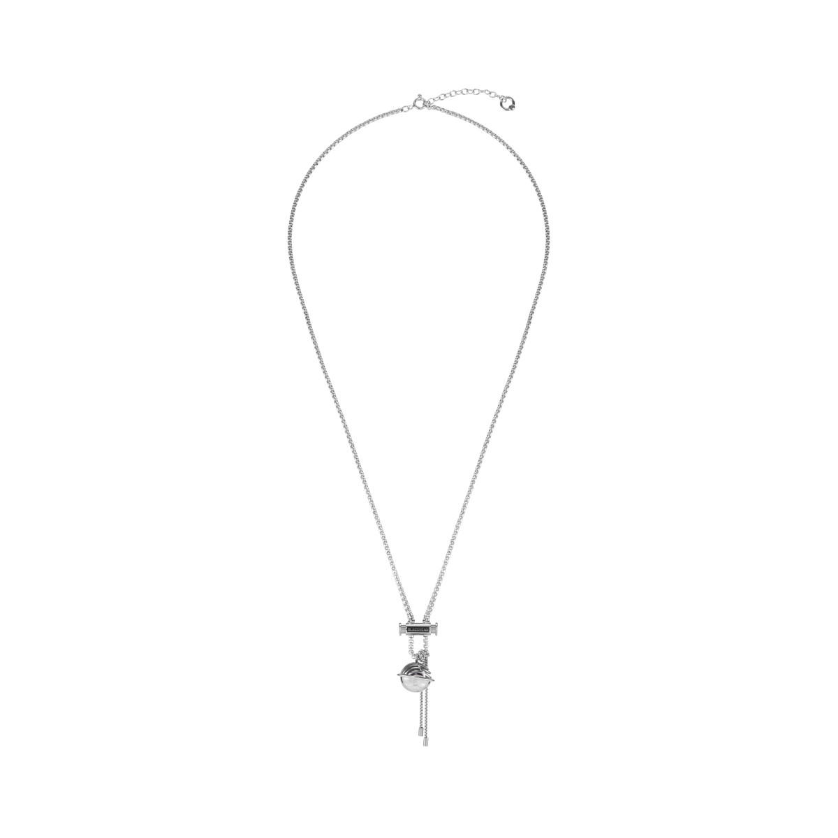 Planet Calling Jingle Bell Amethyst Sweater Chain Necklace