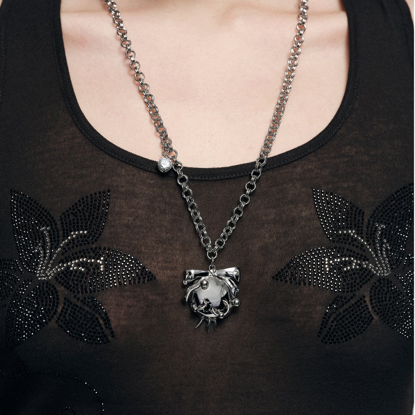 Pierced Bad Pomegranate Pendant Necklace