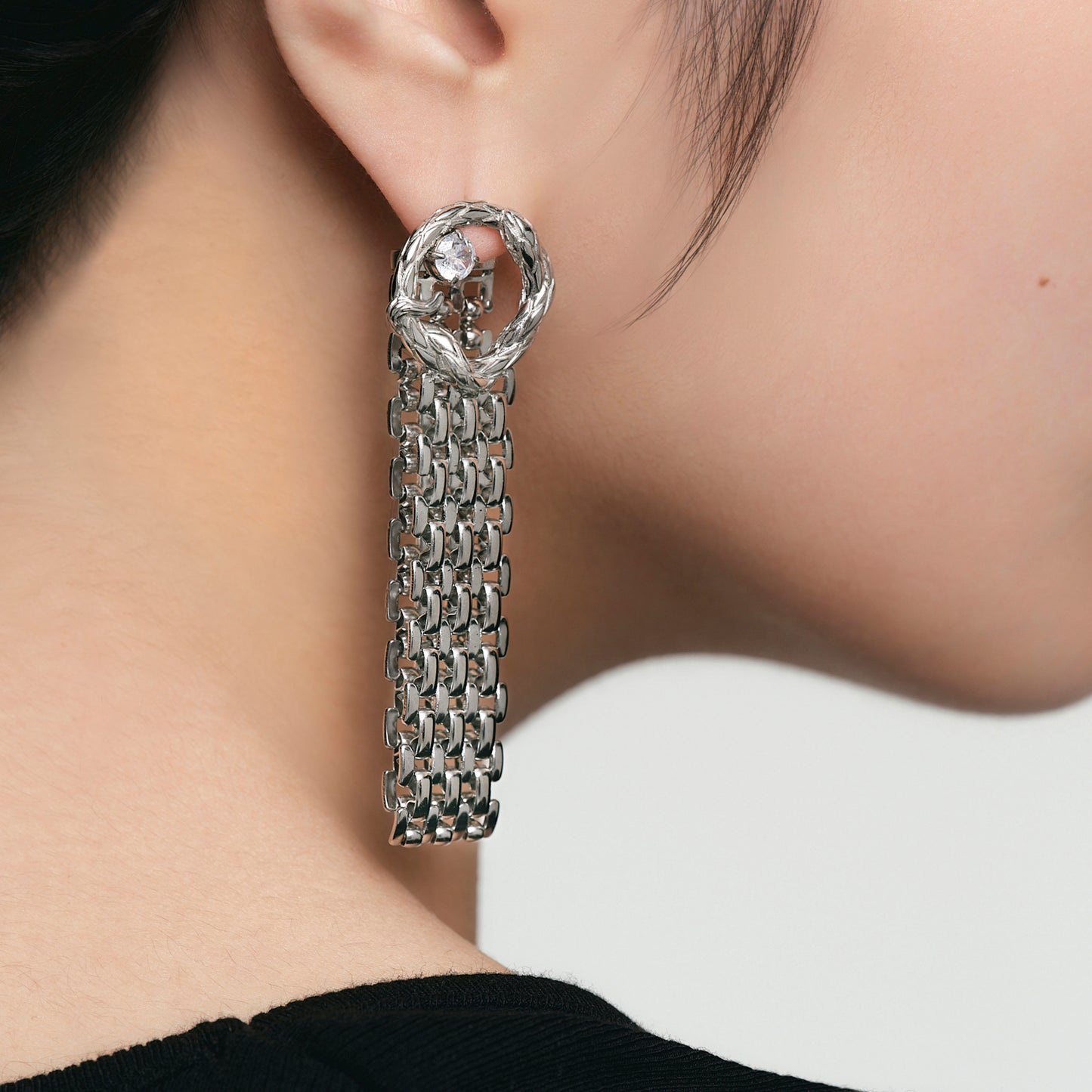 Snake Loop Watch Strap Earrings