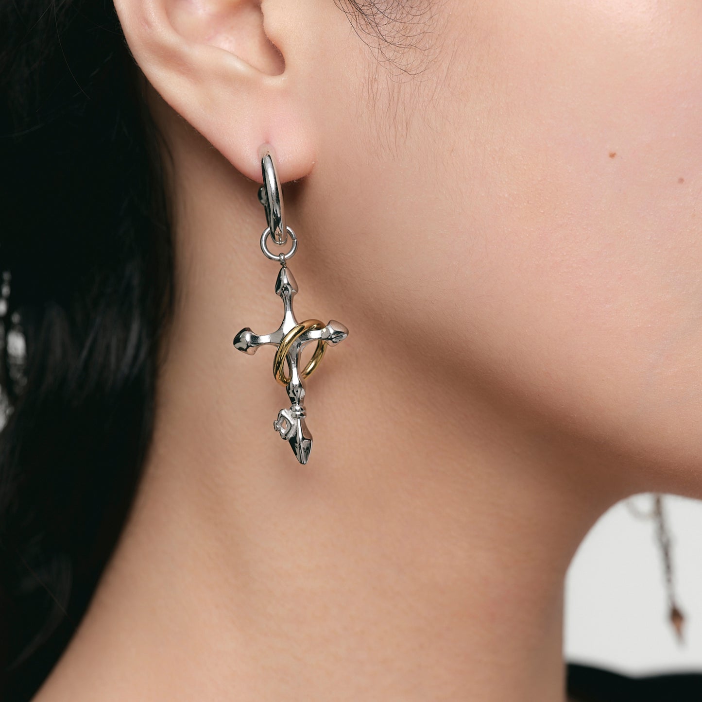 Asymmetrical Starburst Key Earrings