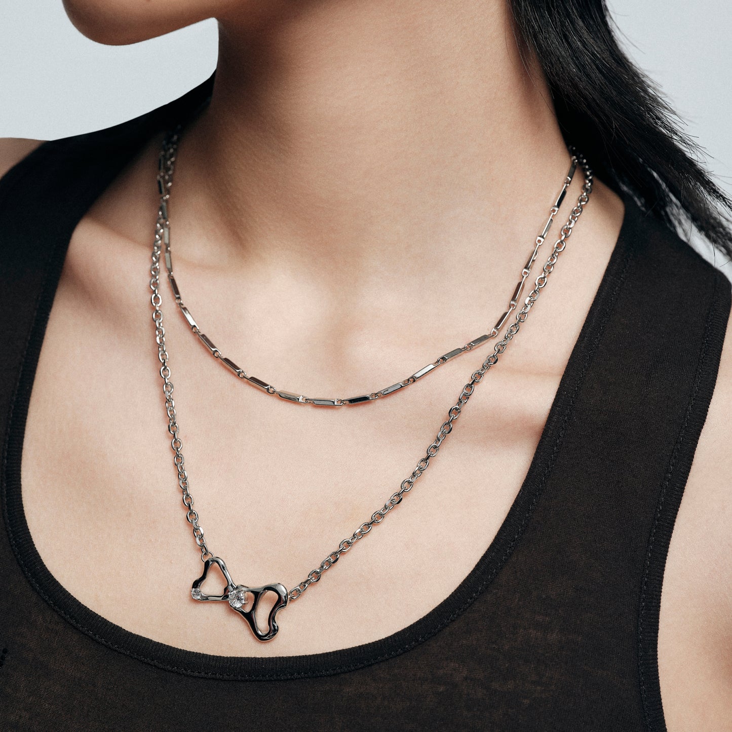 Pull Ring Double-Layer Necklace