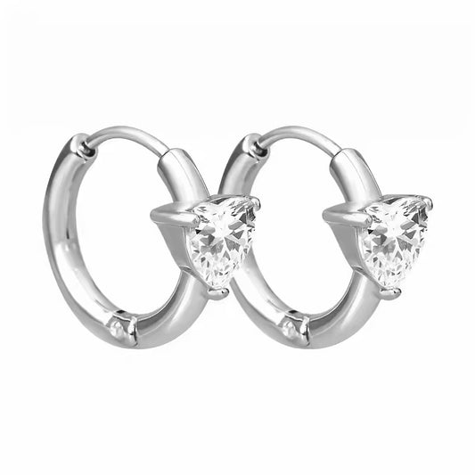 Endless Love Heart Hoop Earrings