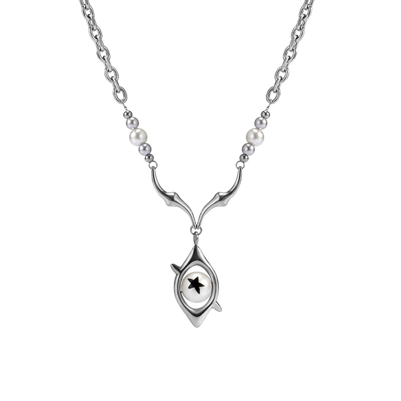 Gradient Eye Pearl Necklace