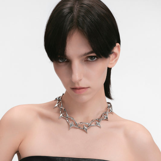 Diamond Prism Spike Necklace
