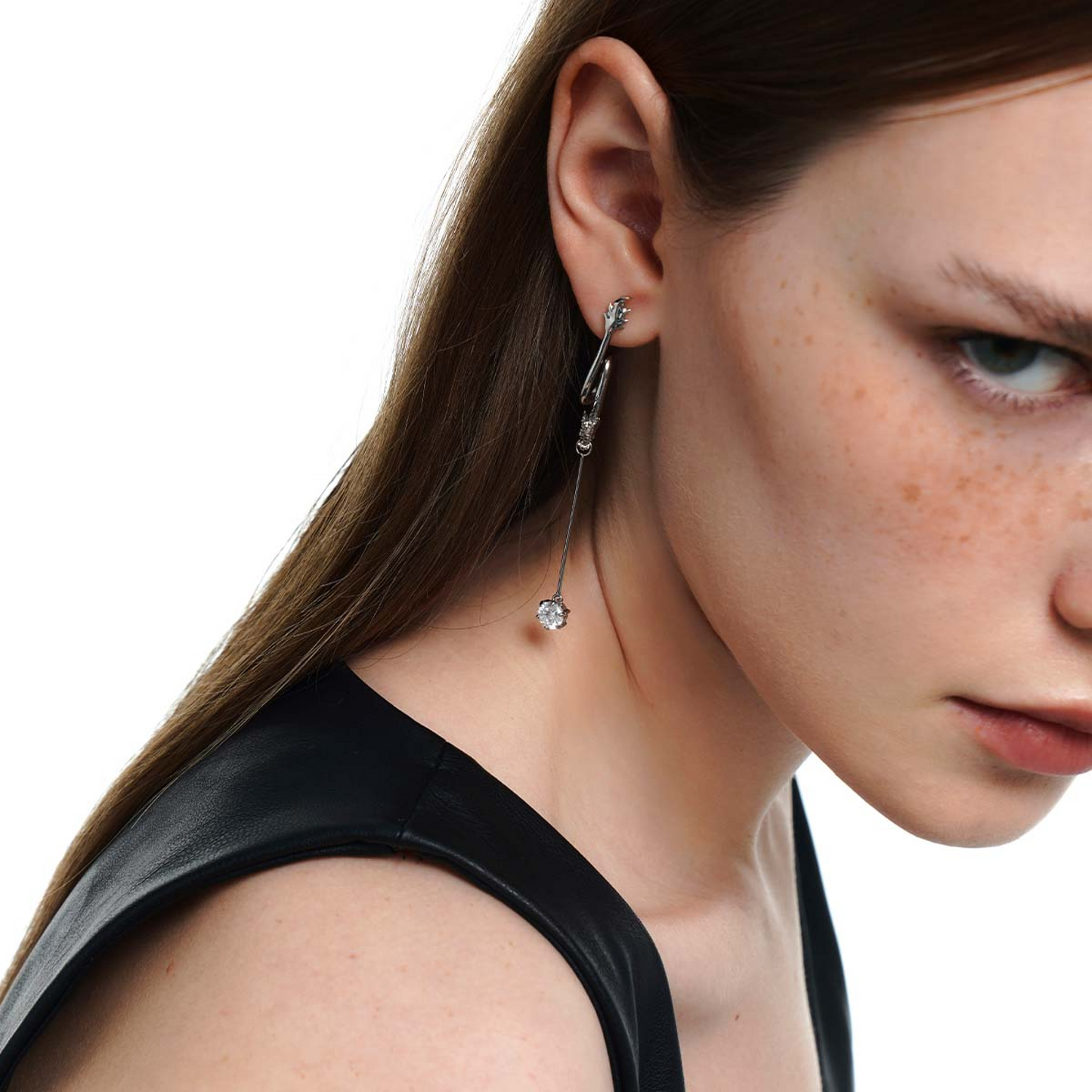 Dragon Pearl Pendant Earrings