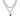 Lover's Interlock Faceted Rhinestone Lock Pendant Double-Layer Necklace