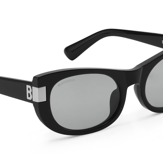 猫眼 B 方形太阳镜(黑色)