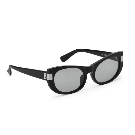 Cat-Eye B Square Sunglasses (Black)