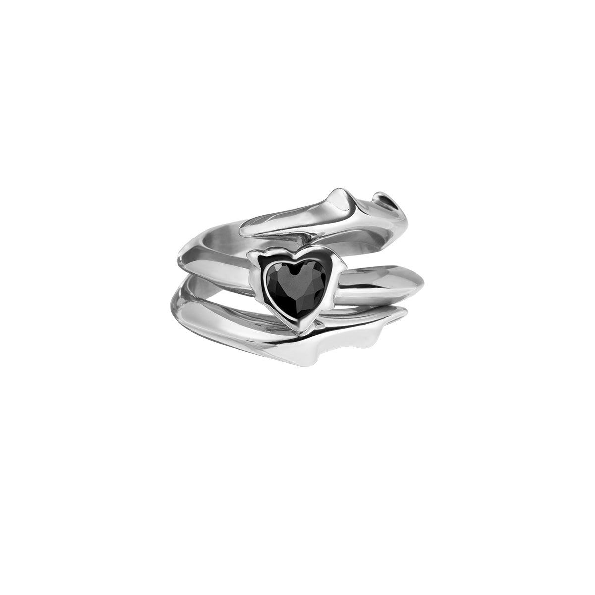 LOVER SERIES Spiked Heart Combination Ring