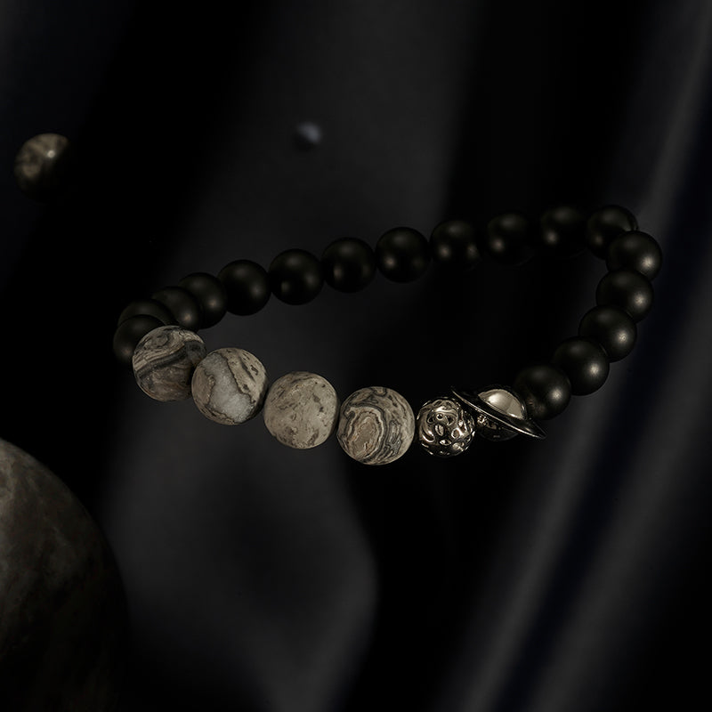 Georgium Sidus Planet Shape Agate Bracelet