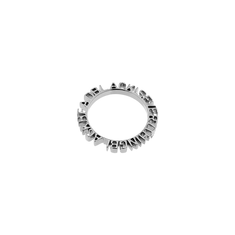 Teddy Girl Cut-Out Slogan Ring