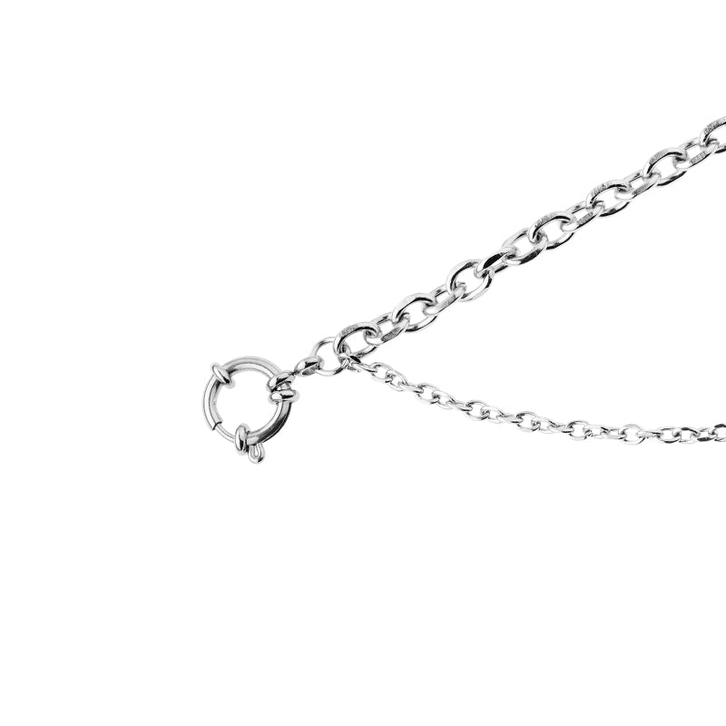 Neon Jungle Tourmaline Gemstone Double Shoelace Chain