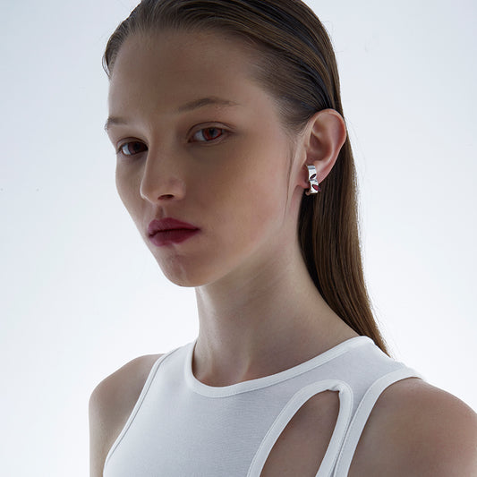 Killer Bunny Red Rabbit Eye Shape Decor Stud Earrings