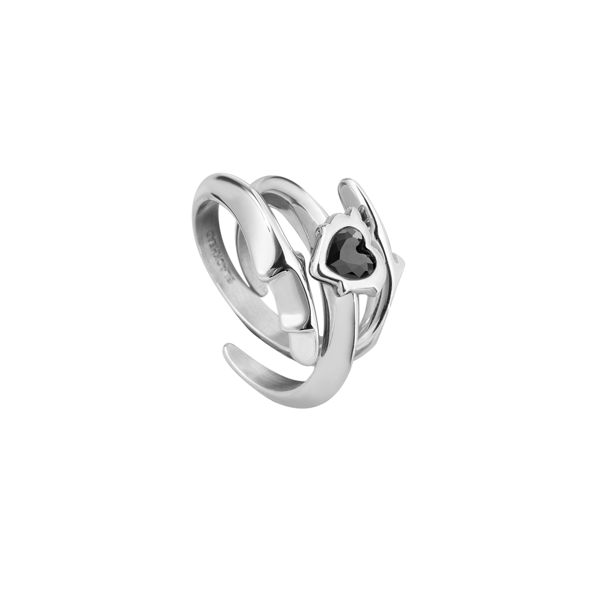 LOVER SERIES Spiked Heart Combination Ring