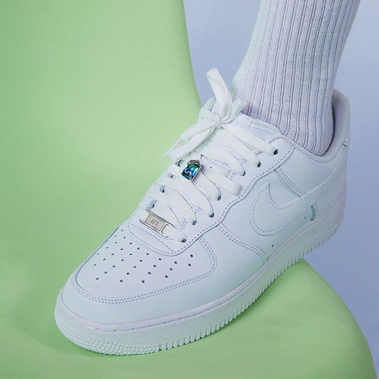 Neon Jungle Tourmaline Gemstone Snake Shoelace Charm