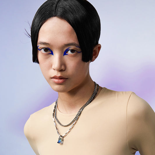 霓虹丛林碧玺吊饰双链项链