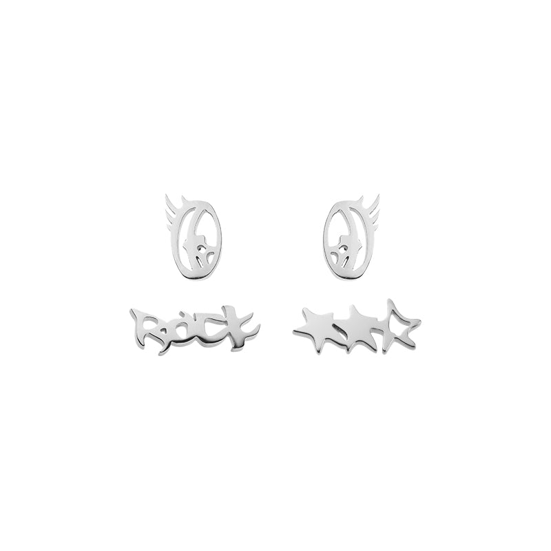 Latrinalia Fun Monogram Stud Earrings
