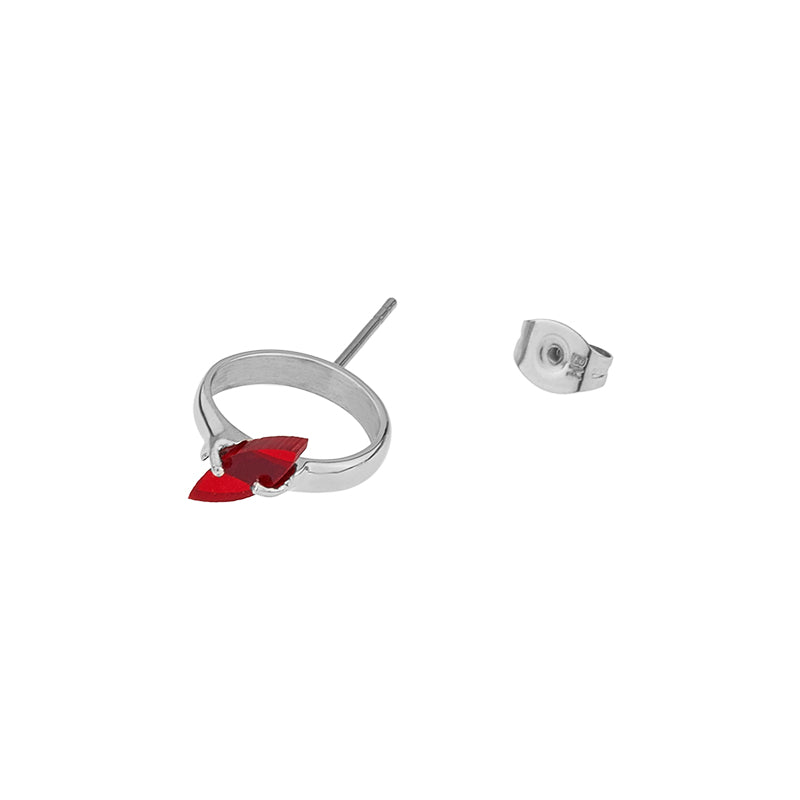 Killer Bunny Red Rabbit Eye Shape Decor Asymmetry Stud Earrings