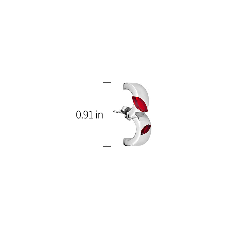 Killer Bunny Red Rabbit Eye Shape Decor Stud Earrings