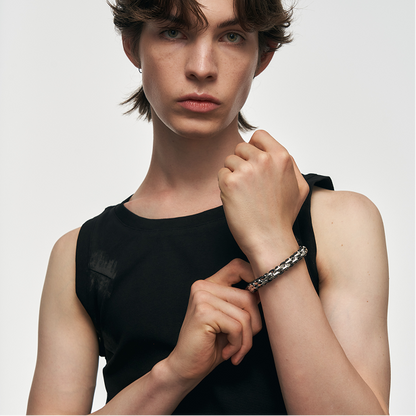 Starburst Braided Leather Bracelet