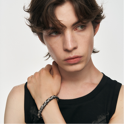 Starburst Braided Leather Bracelet