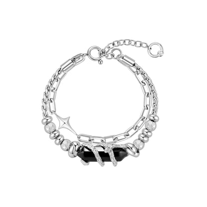 Snake Loop Double Rail Bracelet